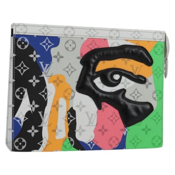 LOUIS VUITTON LV Portrait Pochette Voyager MM Clutch Bag M82589 LV Auth 131811SM - Picture 1 of 16